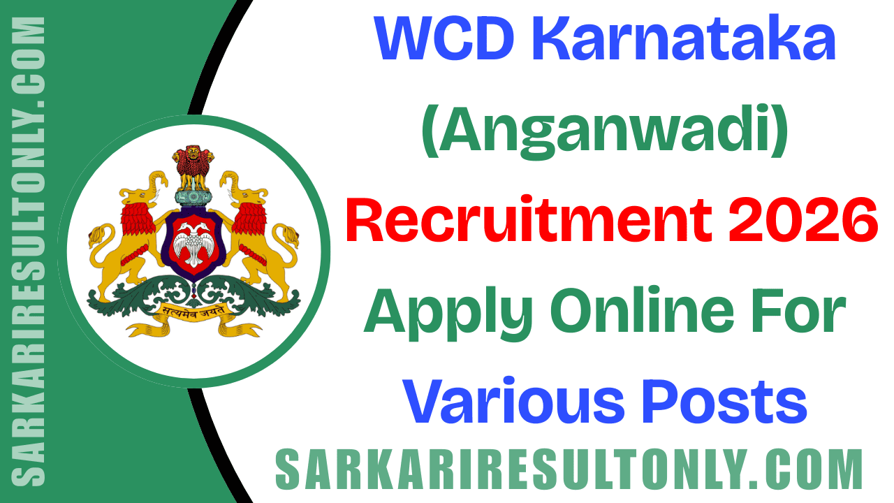 WCD Karnataka Recruitment 2026